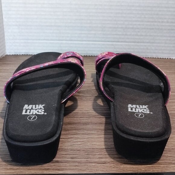 Mukluks sandals women's size 7 purple floral design lightweight - Picture 6 of 10